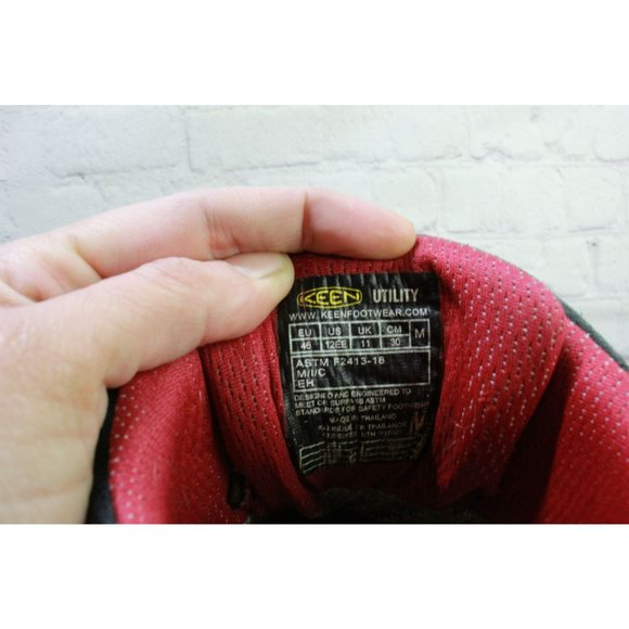 Keen Brown Leather Lace Up Waterproof Steel Toe Hiking Boots Size 12 EE - Picture 8 of 9